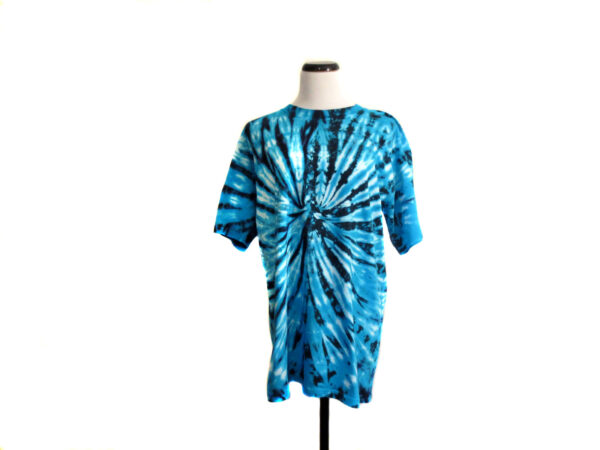 Azure Lattice Tie-dye T-shirt